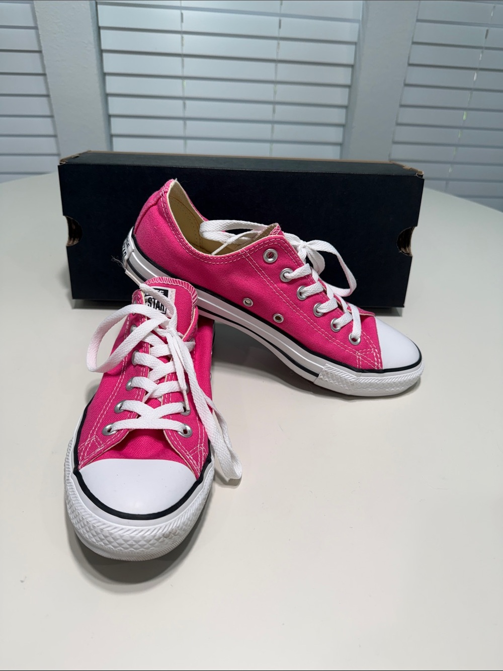 Converse Pink Low Top Canvas Sneakers